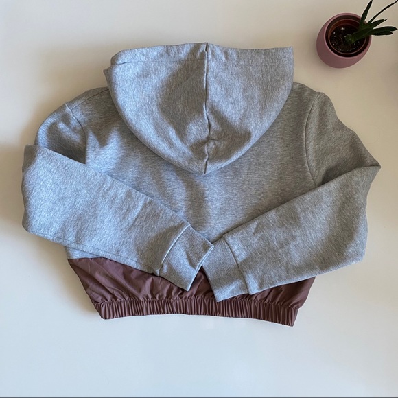 FILA Dora Cropped Iridescent Fleece Cropped Hoodie Sweatshirt Y2K style - Picture 10 of 12